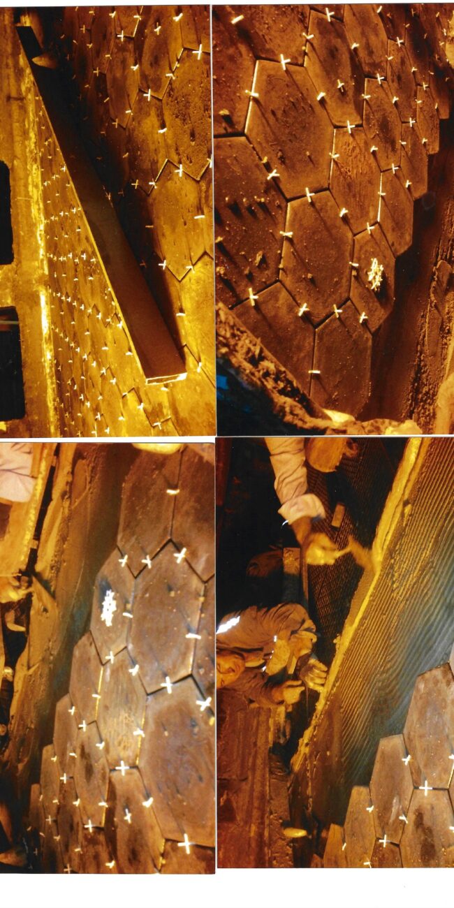 τοποθετηση πλακιδιων βασαλτη σε τεφρολεκανη